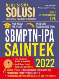 Buku Guru - SOLUSI SBMPTN Jilid 1: Tes Potensi Akademik (TPA) SAINTEK 2022