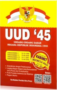 UUD 1945 Dilengkapi Kabinet Indonesia Maju Periode 2019-2024 Kecil HVS