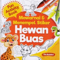 Fun Activity Book : Mewarnai & Menempel Stiker Hewan Buas