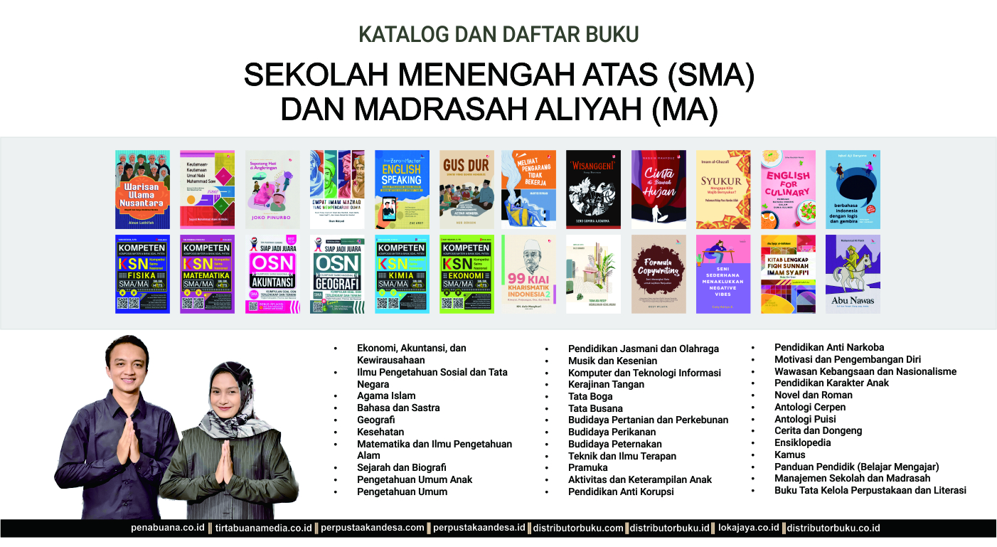 Katalog dan Daftar Buku Sekolah Menengah Atas (SMA) atau Madrasah Aliyah (MA)