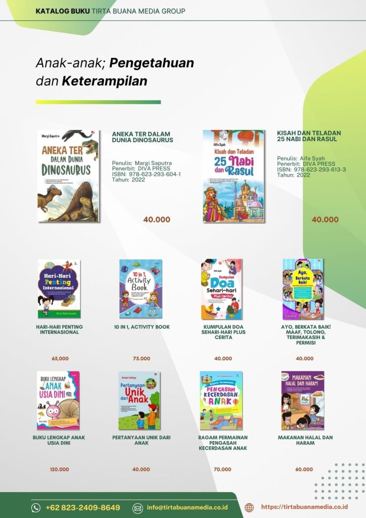 Katalog Buku Anak-anak; Pengetahuan dan Keterampilan Tirta Buana Media 2025 (1)