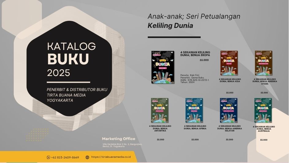 Katalog Buku Anak-anak; Seri Petualangan Keliling Dunia Tirta Buana Media 2025