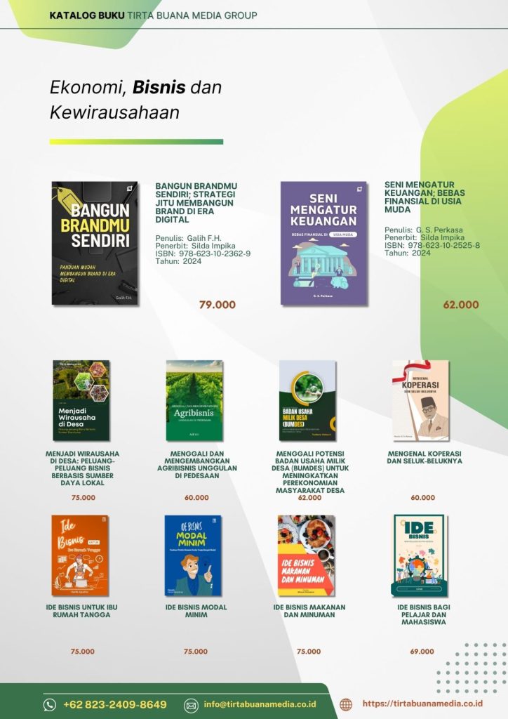 Katalog Buku Ekonomi, Bisnis dan Kewirausahaan Tirta Buana Media 2025 (1)