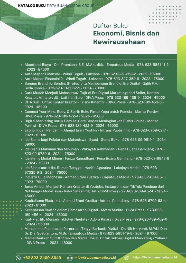 Katalog Buku Ekonomi, Bisnis dan Kewirausahaan Tirta Buana Media 2025 (2)