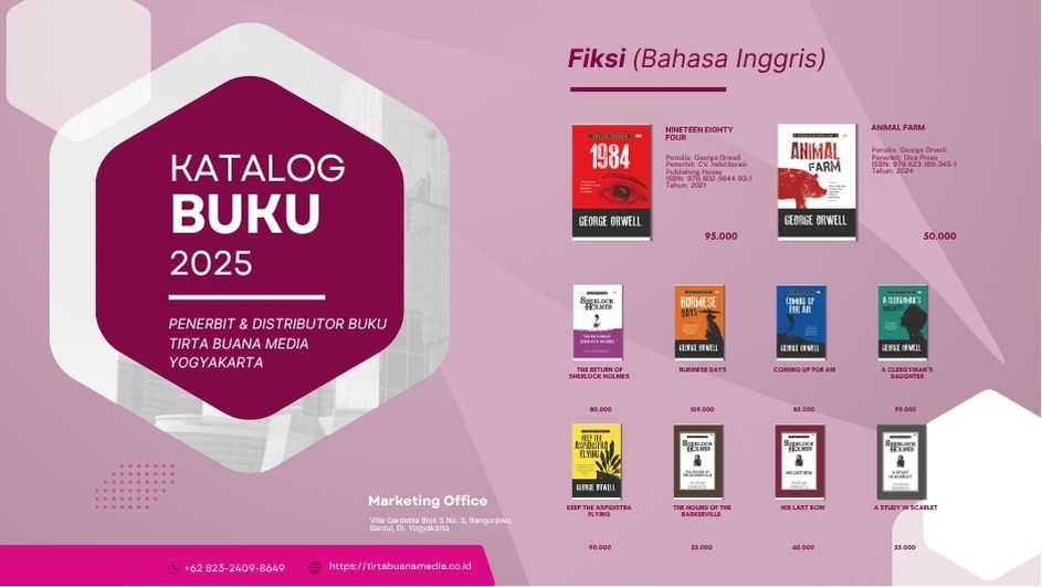 Katalog Buku Fiksi (Bahasa Inggris) Tirta Buana Media 2025