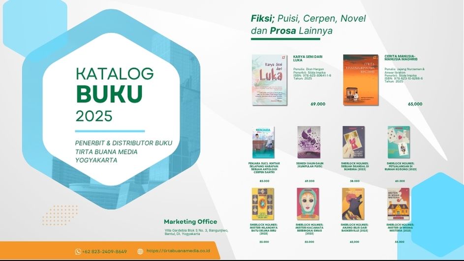Katalog Buku Fiksi; Novel, Cerpen, Puisi dan Prosa Lainnya Tirta Buana Media 2025