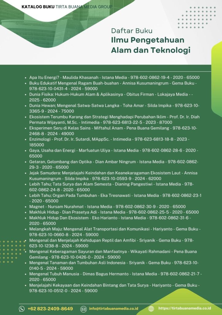 Katalog Buku Ilmu Pengetahuan Alam dan Teknologi Tirta Buana Media 2025 (2)