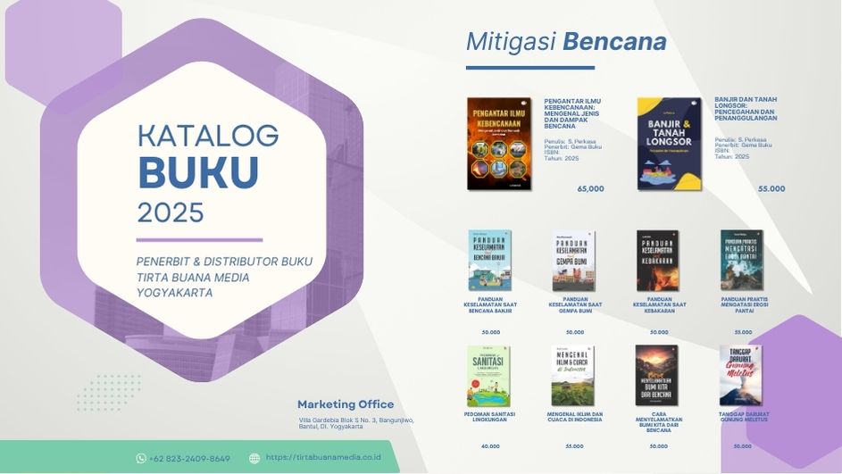Katalog Buku Mitigasi Bencana Tirta Buana Media 2025
