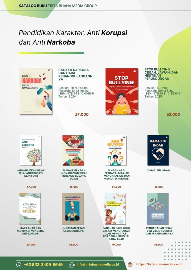 Katalog Buku Pendidikan Karakter, Antikorupsi dan Anti Narkoba Tirta Buana Media 2025 (1)