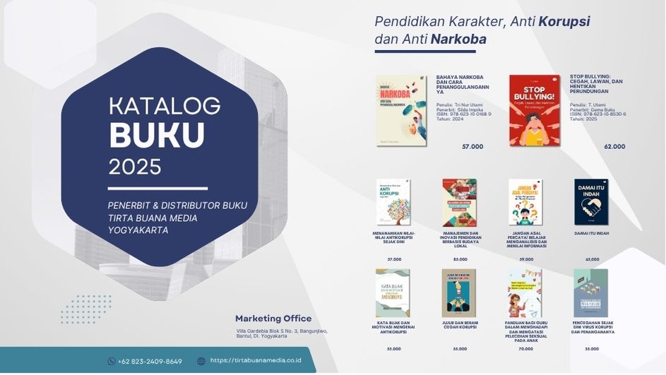 Katalog Buku Pendidikan Karakter, Antikorupsi dan Anti Narkoba Tirta Buana Media 2025